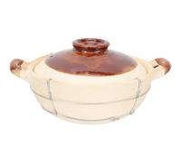 Angoily Cazuela de Barro China 05L Asa Individual Olla Casera para Guisar Arroz y Estofados Olla para Cocina Tradicional de Barro Adecuado para Uso Doméstico y Reuniones Familiares