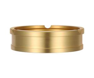 Angoily Cenicero de Escritorio de Latón Cepillado, Cenicero Decorativo Vintage Dorado Compacto para Mesa, Cuenco de Llaves y Decoración Retro para Hogar, Oficina y Patio