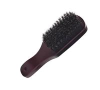 Angoily Cepillo para Barba para Hombres Cerdas de Jabalí, Mango de Madera Agujero, Cepillo Pequeño para Limpiar y Peinar Barba y Bigote, Cuidado Facial Práctico y Portátil