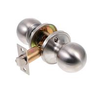 Angoily Cerradura De Puerta De Habitación, Cerradura Esférica De Perilla De Acero Inoxidable, Seguridad Interior, Acabado Pulido, Compatible Puertas De 60-70 Mm, Para Baños y Dormitorios, 1 Unidad