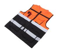 Angoily Chaleco Reflectante de Alta Visibilidad Naranja Rojo Talla Única Material Transpirable y Resistente para Ciclismo Tráfico y Trabajo en Construcción Chaleco de Seguridad para