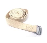 Angoily Cinturón Elástico de Yoga de Algodón Blanco, Banda Elástica Gruesa para Ejercicio Diario y Pilates, Protege Manos y Tonifica Músculos