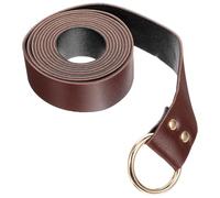 Angoily Cinturón Porta Espadas Estilo Retro Marrón de Imitación Cuero E Hierro Diseño sin Agujeros y Longitud Ajustable para Fiestas Medievales y Representaciones en Escena