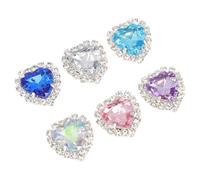 Angoily Clips Decorativos para Zapatos de Mujer 6 Piezas Joya para Zapatos Cristales de Colores Variados Adornos Brillantes para Zapatillas y Calzado Casual Accesorios para Decorar
