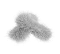 Angoily Clips Desmontables para Zapatos de Piel Sintética, Adorno Rectangular Pompones Esponjosos, Accesorios para Bricolaje y Decoración, 2 Unidades Gris, Adecuado para Calzado Casual
