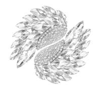 Angoily Clips para Zapatos de Vestir 2 Unidades Alas Desmontables y Gemas de Imitación en Plata, Hebillas Brillantes para Decoración de Tacones Altos y Sandalias, Accesorios Elegantes