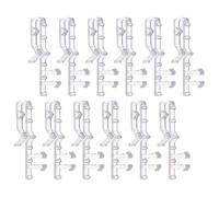 Angoily Clips Resistente de Plástico para Cenefa Persianas en Transparentes de 12 Unidades, Estructura y Fácil Instalación para Cortinas Muebles y