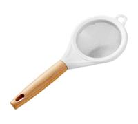 Angoily Colador Fino Fácil de Limpiar y Colgar de Acero Inoxidable para Tamizar y Azúcar con Mango de Madera Adecuado para Té y Café en Cocina