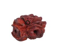 Angoily Colgante de Madera Sangre de Sándalo Cabeza de Dragón Tallada a Mano Tridimensional Dije Colgante para Llavero y Bisutería DIY Accesorio Artesanal para Collar y Pulsera