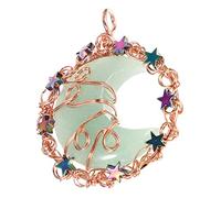 Angoily Colgante Diy de Cristal Forma de Luna Accesorio para Joyería Artesanal Charm Único para Pulseras y Collares Diseño Creativo para Manualidades