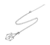 Angoily Collar Colgante con Soporte de Cristal de Cuarzo, Jaula de Red de Acero Inoxidable, Cadena Ajustable para Mujer, Bisutería DIY con Piedras Naturales, Estilo Artesanal, Tamaño S