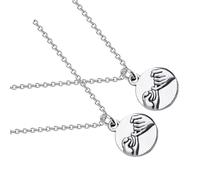 Angoily Collares Colgantes de Mano en Mano 2 Piezas de Aleación Diseño Elegante y Cómodo para Obsequio de Amistad entre Amigas