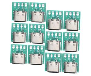 Angoily Conector Tipo c USB-c 3.1 Placa Convertidora PCB para Bricolaje, Transmisión Rápida y Estable, Compatibilidad Amplia, Uso Dispositivos Electrónicos, Color Estándar, Tamaño Compacto