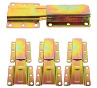 Angoily Conectores Deslizantes Metálicos para Sofá y Muebles, Pestillos de 4 Piezas en Color Dorado, Herrajes para Unión Firme y Estable, Accesorios para Marco de Cama y Sofás Modulares