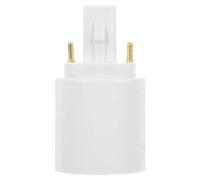 Angoily Convertidor De Casquillo G24D a E27 Adaptador De Luz Para Bombillas Led Y De Ahorro De Energía Uso En Hogar Oficina Y Comercio FáCil InstalacióN Blanco 6.4X3.5X3.5Cm