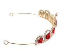 Angoily Corona de Novia Naranja Diseño de Corazón Diadema de Metal y Acrílico Hipoalergénica para Bodas Fiestas y Sesiones de Fotos Accesorio Tiara para Mujer y Niña