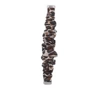 Angoily Correa de Reloj Elástica Estampada para Mujer Compatible con Fitbit Luxe, Pulsera de Tela sin Hebilla, Talla Pequeña, Diseño de Animal Print para Uso Diario y Actividades