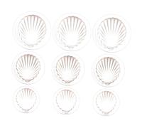 Angoily Cortador de Émbolo de Concha 9 Piezas Molde para Hornear Antiadherente Kit 3 Sets para Tartaletas y Muffins Resistente a Arañazos Adecuado para Decoración de Pasteles y