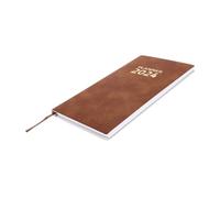 Angoily Cuaderno Planificador Diario Piel Sintética Marrón Notebook con Divisores y Compacto para Escritura Suave y Organización Diaria