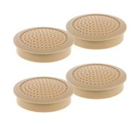 Angoily Cubierta de Rejilla para Altavoz de Coche Beige Grande, Protector de Malla para Subwoofer de 2 Pulgadas, 4 Piezas, Resistente al Polvo y Vibraciones para Audio Automotriz