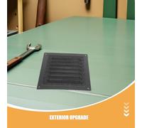 Angoily Cubierta de Ventilación para Secadora Exterior 2 Piezas 150X150 MM Rejilla Metálica Negra Malla Protección contra Lluvia para Ventilación de Pared y Extractor de Baño