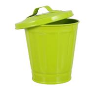 Angoily Cubo de Basura Pequeño Color Verde con Tapa de Hierro Ligero y Compacto y Diseño Adorable Adecuado para Escritorio o Macetero para Oficina o Casa