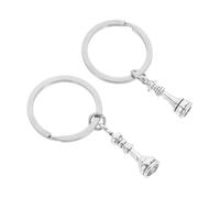 Angoily de Llaveros de Diseño Realista y Único y Reina Juego de 1 Par en Aleación de Zinc Resistente al Desgaste en Cumpleaños o para Regalar