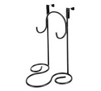 Angoily de Negro Secador Pelo Acero Soporte Perforaciones sin para en Inoxidable Práctico y Conveniente para Colgar en Puertas del Hogar
