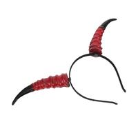 Angoily Diadema Cuernos Demoníacos Ajustable y Ligera de Plástico Roja para Sesiones Fotográficas Festivas y Eventos en Escenario