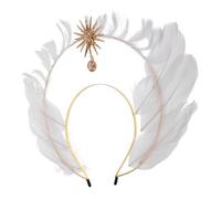 Angoily Diadema de Divinidad en Color con Aureola Angelical y Tocado Renacentista de Metal y Material Sintético para Mujer, Accesorio Versátil para Fiestas y Desfiles de Moda