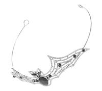 Angoily Diadema Negra de Halloween Diseño de Murciélago, Aleación Brillante y Purpurina para Mujer, Accesorio Cabello en Fiestas y Disfraces, Tocado Elegante para Eventos