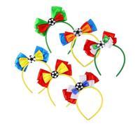 Angoily Diademas Lazo Cabello 6 Unidades Colores Bandera Nacional, Diadema de Fútbol para Fanáticos, Accesorios para Fiesta y Eventos Deportivos Varios estilos