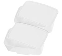 Angoily Dispensador Portátil de Toallitas Húmedas para Baño Tapa, Caja de Plástico Pp Ligera y Práctica para Viaje y Uso en Casa, Pack de 2 Unidades