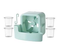 Angoily Enfriador para Ventilador Colgante de Plástico con Gancho S | Azul, Compatible con Ventiladores Cuadrados Pie, para Dormitorios y Pisos Pequeños, Montaje sin Taladro