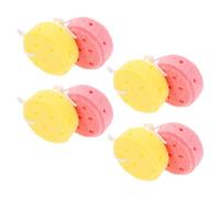 Angoily Esponjas de Baño Exfoliantes para Bebés y Pequeños 8 Unidades 4 Rosas y 4 Amarillas Esponjas Suaves para Ducha Infantil Limpieza Delicada y Secado Rápido