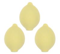 Angoily Esponjas de Maquillaje de Silicona Suave 3 Unidades Color Limón para Base y Difuminar Aplicador Cosmético Esponja para Maquillaje Facial Herramienta