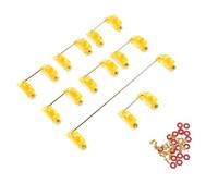 Angoily Estabilizador Satelital Montado para Teclado Mecánico ISO Es, Acero Inoxidable Dorado, Portátil y Ligero, Modelo 6.25u y 2u, 1 Set para Teclas