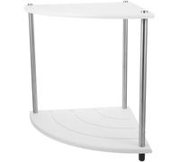 Angoily Estante de Almacenamiento de Esquina Doble Capa de Diatomita y Metal Diseño Triangular Moderno Organizador Resistente y Ahorrador de Espacio para Encimera para Baño