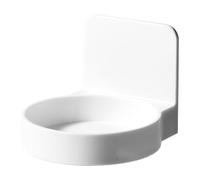 Angoily Estante de Almacenamiento Resistente al Óxido y Removible sin Perforaciones para Baño Soporte de Abs Blanco Adecuado para Organizar Productos