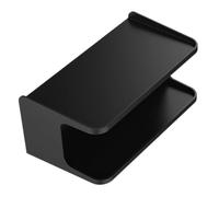 Angoily Estante de Baño de Doble Capa en Abs Negro, Organizador Colgante Gran Capacidad y Diseño Simple para Almacenamiento Junto Cama Baño