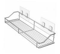 Angoily Estante de Pared sin Perforaciones de Acero Inoxidable para Baño y Cocina Estante Colgante Doble Resistente al Agua Montaje Adhesivo sin Marcas Organizador Compacto para