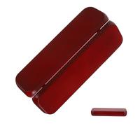 Angoily Estuche de Madera para Bolígrafos de Doble Ranura, Organizador Rectangular Rojo para Pluma Estilográfica, Almacenamiento para Oficina, Escritorio y Viajes, Textura Natural