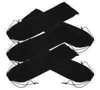 Angoily Estuche de Viaje Pack de 5 Unidades para Plancha y Rizador de Pelo para Almacenamiento y Transporte Bolsa de Terciopelo Negro Cordón, Tamaño Portátil en Viajes
