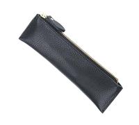 Angoily Estuche para Bolígrafos de Cuero Liso Negro, Compacto y Vintage, Protector Creativo para Oficina y Escuela, Diseño Práctico para Estudiantes y Profesionales