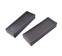 Angoily Estuche para Bolígrafos De Cuero PU Negro, Set De 2 Unidades, y Portátil, Adecuado para Oficina y Escuela, Obsequio Práctico para Socios y Amigos, Uso Diario y Profesional