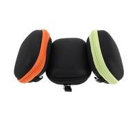Angoily Estuche Rígido de EVA para Aceites Esenciales 5 Ml Organizador Portátil 6 Compartimentos Bolsa Ligera para Viaje en Colores Verde Naranja y Negro Pack de 3 Unidades