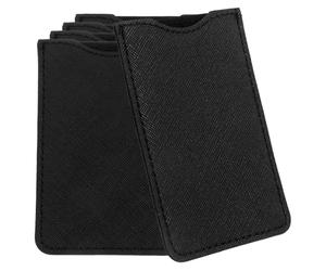 Angoily Estuches Suaves para Peines Cortos de Pu, Funda Protectora Antirayaduras Negro Textura Cruzada, Pack 5 Unidades, Adecuado para Almacenamiento y Viaje en Cuidado del Cabello