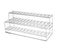 Angoily Expositor para bolígrafo de acrílico expositor para bolígrafo de 2 niveles de 48 soportes expositor para bolígrafos para espectáculos artesanales soportes para bolígrafo para uso en