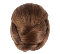 Angoily Extensión de Moño de Pelo de Fibra Resistente al Calor Dorado | Gala y Uso Diario, Aporta Volumen y Orden, Diseño Fácil de Colocar, Pensado para Chicas y Novias