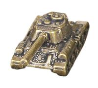 Angoily Figura de Tanque de Latón Miniatura Vintage Modelo de Escultura de Cobre Macizo Adorno Decorativo para Escritorio y Oficina Estatua Militar Retro para Decoración Masculina